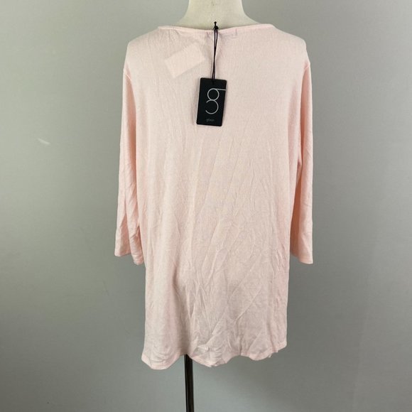 NWT GIBSON Pink Cozy Twist Front Pullover Sweater (XS) - Picture 6 of 10